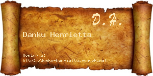 Danku Henrietta névjegykártya