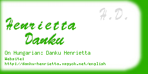 henrietta danku business card